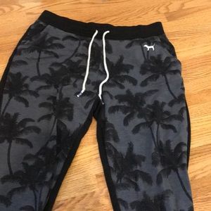 Grey/black palm tree sweat pants